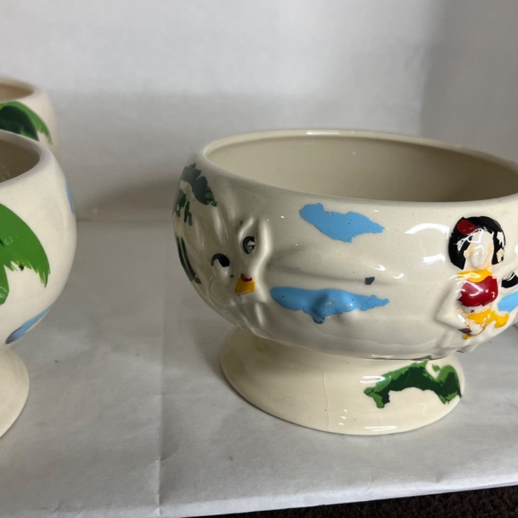 Set of Three Rare Vintage Scorpion Tiki Bowl Hula Girls Sirens Japan Sang Kung - Picture 16 of 16